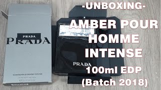 Unboxing Prada Amber Pour Homme Intense by Prada (2018 batch)