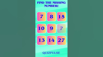 QuizPulse 🧩 Mystery: Can You Solve the Missing Number? 🕵️‍♀️ | Number Puzzle #quizpulse007 #quiz