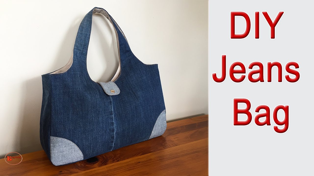 JEANS BAG DIY | JEANS BAG FROM OLD JEANS | DIY BAG SEWING | RECYCLE ...