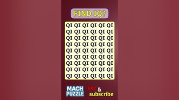 Find IQ where? | Brain Teaser IQ Test #shorts #different #puzzles #opticalillusion #quiz