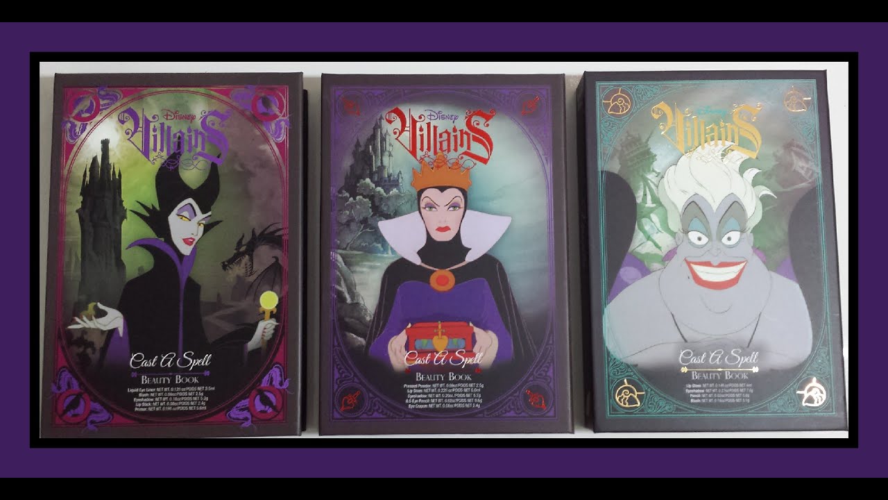 Disney Villians Beauty Books - Swatches - Limited Edition 2015