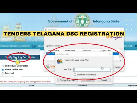 Tender Telangana | DSC Registration, Java setting for e-Tender Telangana | tender.telangana.gov.in