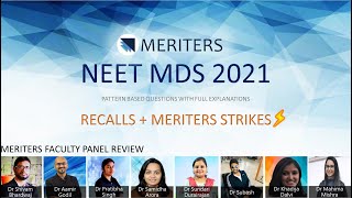 NEET MDS 2021 | RECALLS + MERITERS STRIKES | Part - 1 (50 Questions) (Question Paper & Explanations) screenshot 5