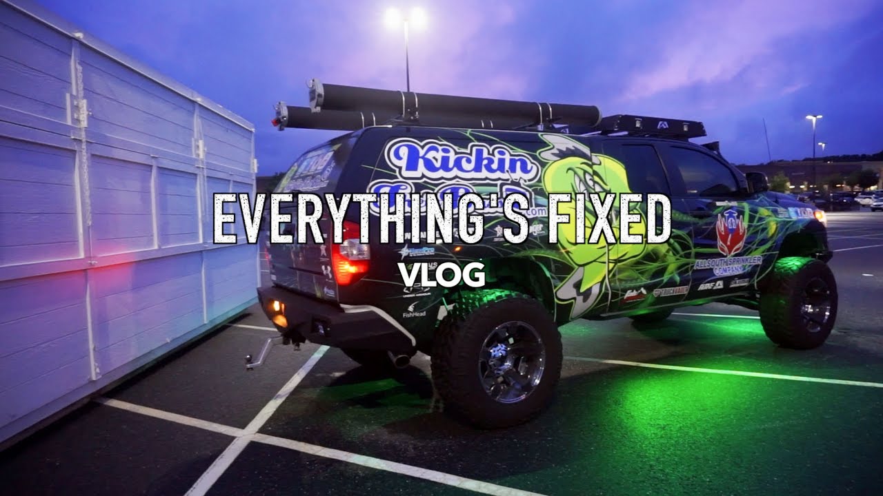 bass fishing at night Everything's Fixed (VLOG)