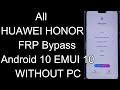 New Method All HUAWEI FRP Bypass EMUI 10 Android 10 Google Lock Bypass 2020 WITHOUT PC