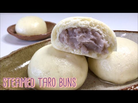 Steamed Taro Buns recipe ほんのりミルキー💕タロ芋まんの作り方