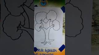 Simple Tree Drawing Trick! 🌳✨ #art #drawing #shorts #2026#viral