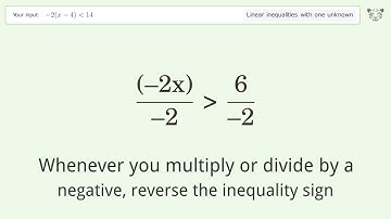 Solving Linear Inequalities: -2(x-4) is Smaller Than 14