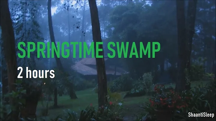 Night Rain In Springtime - 2 Hours of Crickets, frogs, rain, owls, chimes and Rain Sleep Sounds