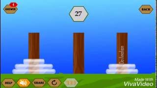 RiverCrossing IQ Logic 10 Moving 5 Rings to Destination Pillar Answer | Puzzle game solution screenshot 1