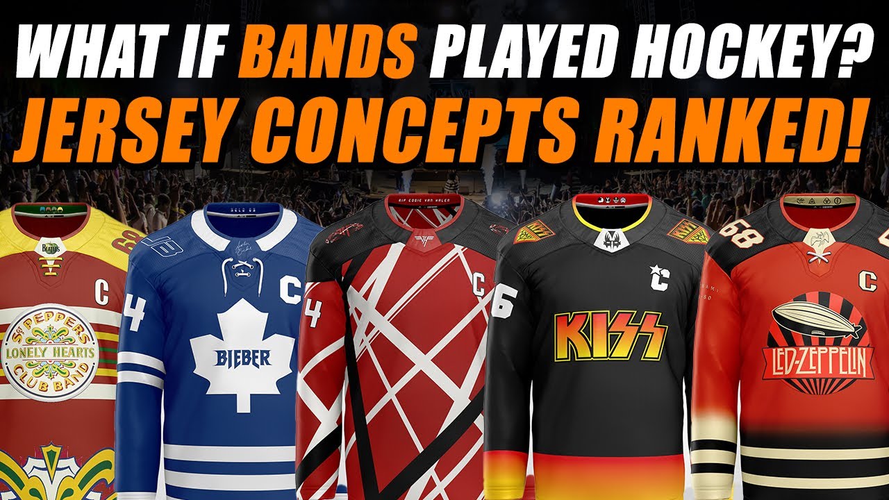 What If Music Bands Played Hockey? Jersey Concepts RANKED! YouTube