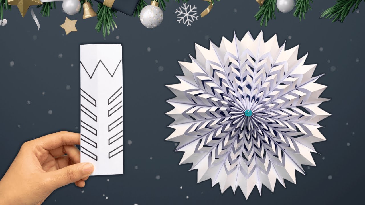 Paper snowflake craft tutorial - DIY holiday decorations