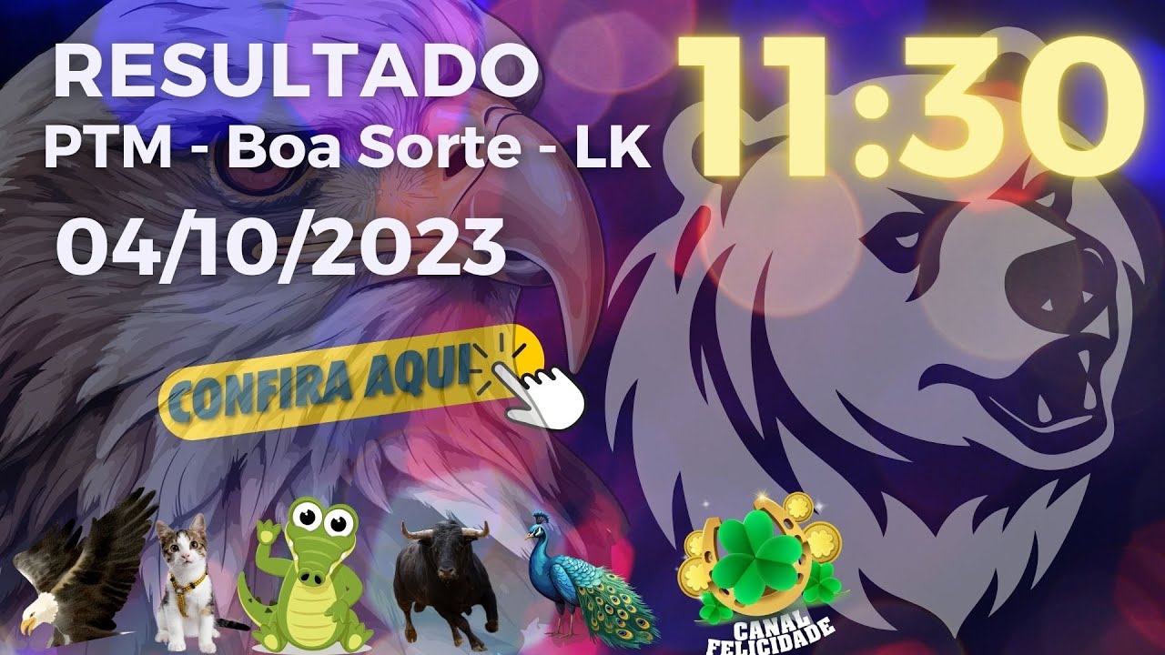 Resultado do jogo do bicho ao vivo - PTM-RIO 21HS dia 14/10/2023 - Sábado 