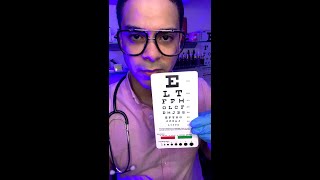 Fastest ASMR Eye Exam & Color Test #shorts Medical Doctor Roleplay, 1 Minute