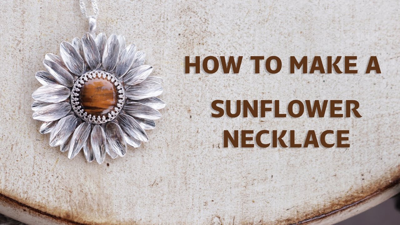 Summer Vibes | How to Make a Sunflower Necklace | ASMR Silversmith Process Vlog | Picked Red Fruits