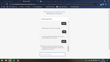 Banking Chatbot using Watson Assistant.