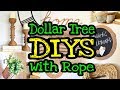 Dollar Tree DIY Farmhouse Home Decor / Dollar Tree Rope DIYs