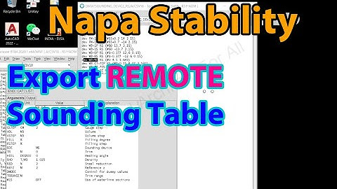 Export REMOTE Tank Sounding Table In Napa Stability | Naval Architect For All