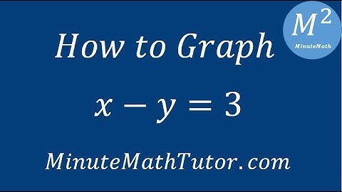 How to Graph x-y=3