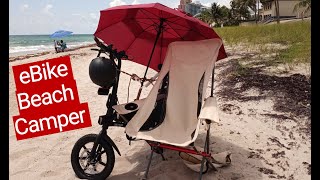 turn tiny $249 Jetson Bolt eBike into beach cart camper
