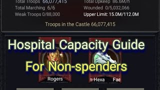 Hospital capacity guide. NON-KVK, NON-SKILLS, FOR-NONSPENDERS #hm_voice #clashofkings