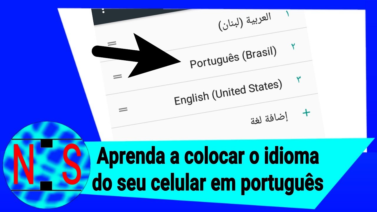 Como mudar o idioma do celular para português #Neemias330 - YouTube