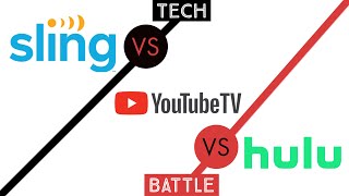 In this tech battle we look at 3 of the most popular live tv streaming
services. sling vs. hulu + 4 different categories...