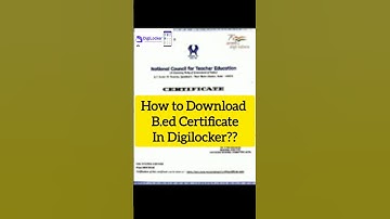 HOW TO DOWNLOAD B.ED CERTIFICATE/MARKSHEET IN DIGILOCKER?#digilocker #bedcertificatedownload,#bed