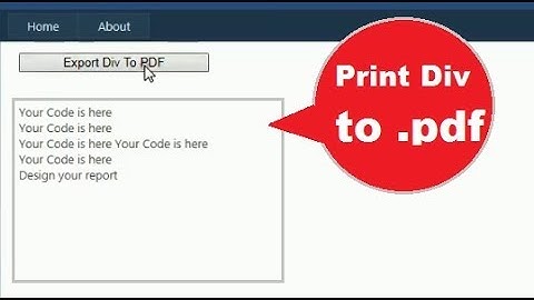export div content to pdf. print div to pdf. asp.net c#. swift learn