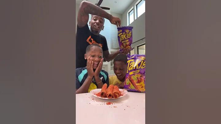 Dad gets mad at boys for eating giant takis #shorts