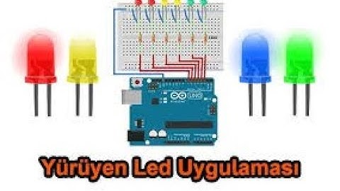 Tinkercad ile yürüyen ışık Devresi