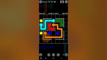How To Solve Flow Free Courtyard Pack Level 23 7x7 Easy Board Walk Through Solution Walkthrough