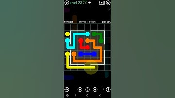 How To Solve Flow Free Courtyard Pack Level 23 7x7 Easy Board Walk Through Solution Walkthrough