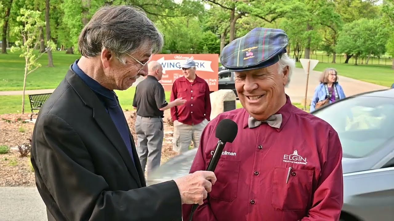 Wing Park Rock Dedication in Elgin, IL -Elgin Today with Jeff Myers