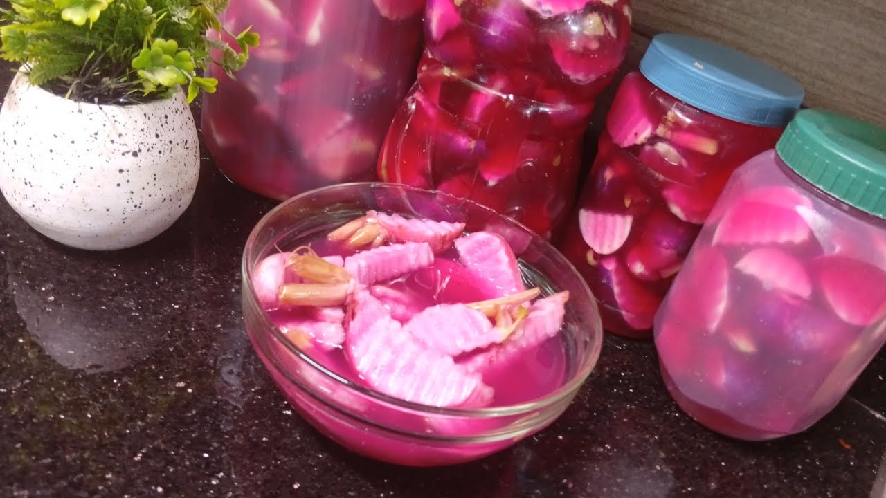 اسرار طعم ولون اللفت المخلل وثلاث ايام تاكلى منه