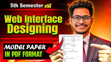 5th Sem Computer Science Model Papers || Web Interface Designing Model Papers | Degree Model Papers