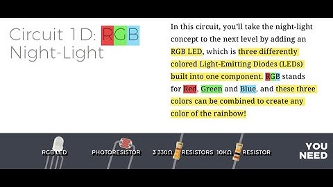 COMP 444 SparkFun Inventors Kit Project 1 - Circuit 1D: RGB Night-Light (Coding Challenge)