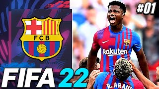 FIFA 22 Barcelona Career Mode EP1 - SAVING THIS CLUB!!!