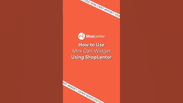 How to use Mini Cart Widget #elementor #wordpress #woocommerce #shoplentor