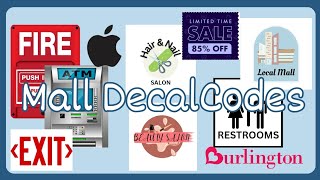 Mall Decal Codes| Roblox