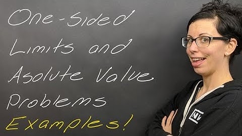Examples: One-Sided Limits with Absolute Value