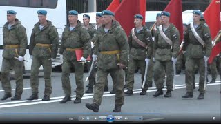 Репетиция Парады Победы 2 мая 2024 г. Пешие войска выдвигаются на Красную площадь. Москворецкая наб.