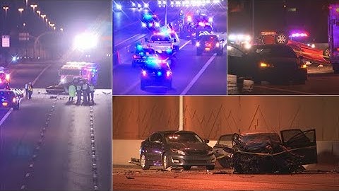 VIDEO: Wrong-way crash injures at least 2 on NB Loop 101