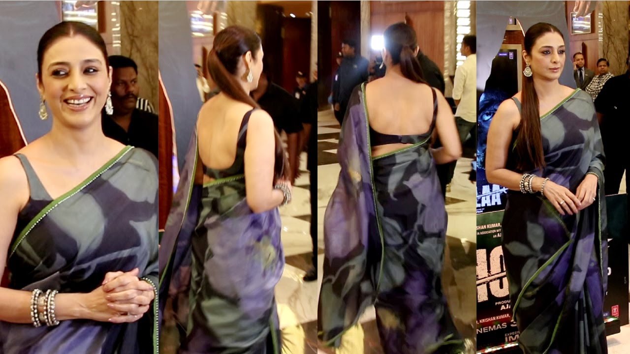 Tabu Looking Beautiful In Saree At Bholaa Trailer Launch - YouTube