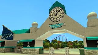 How To Build A Park Entrance Updated Youtube - building a theme park roblox youtube