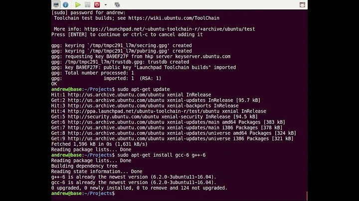 Upgrade gcc and g++ in Ubuntu