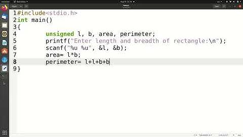 C program to print Area and Perimeter of Rectangle.