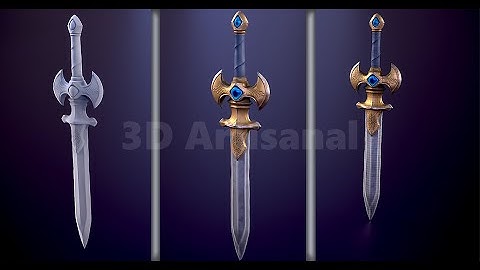Veltrix_Sword – Stylized Sword 360° Turntable | Game Asset Preview
