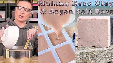 How to make a natural Rose clay, Argan & Coconut oil sea salt soap bar: Recipe, tutorial & advice