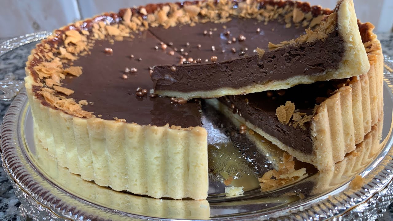 Tarte tout chocolat لعشاق الشوكولا عندي ليكم تارت خطيرة بالشوكولا ناجحة و سهلة التحضير